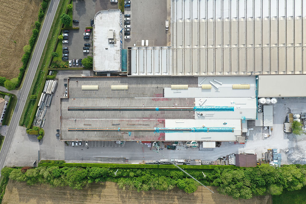 Immagine del cantiere durante dei lavori