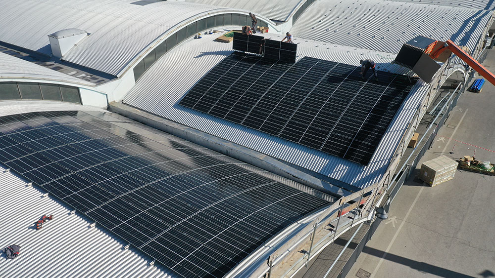 Immagine del cantiere durante dei lavori