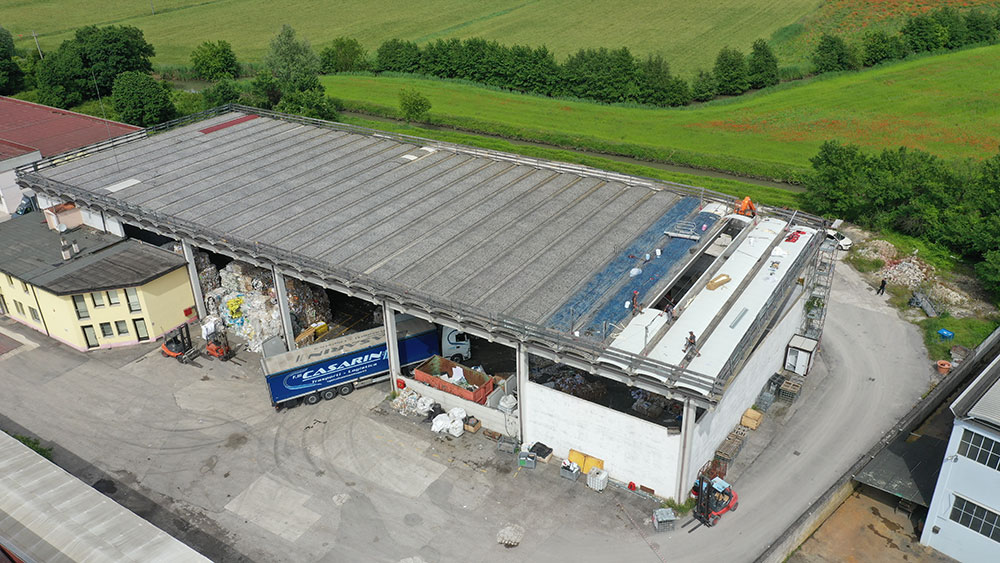 Immagine del cantiere durante dei lavori