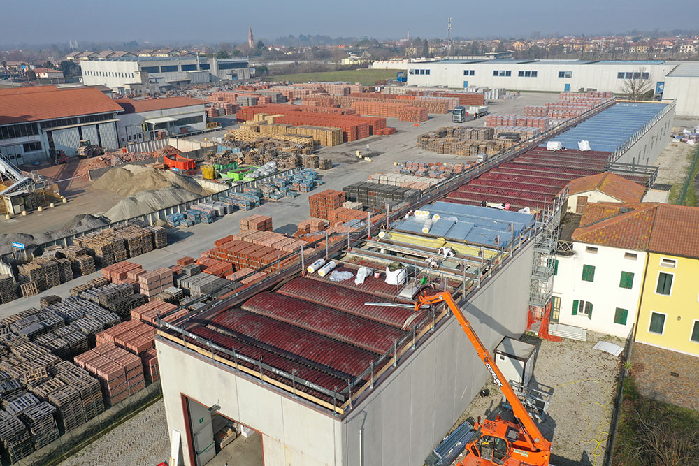 Immagine del cantiere durante dei lavori