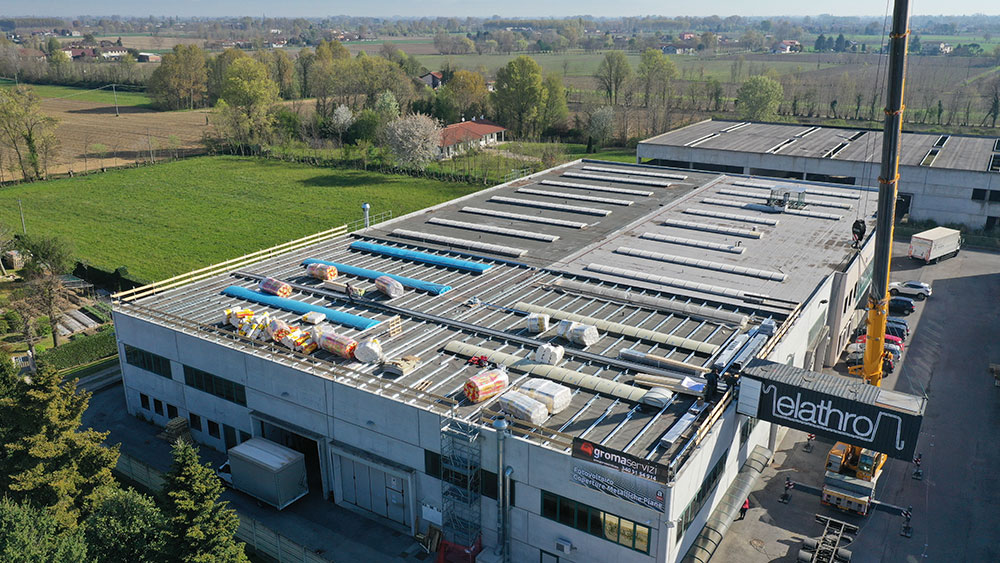 Immagine del cantiere durante dei lavori