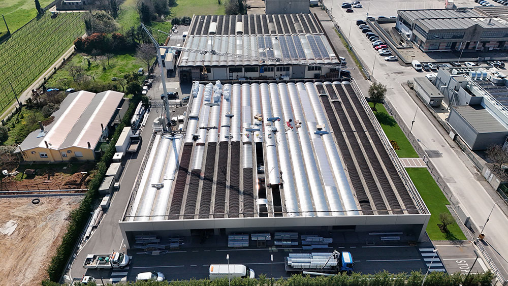 Immagine del cantiere durante dei lavori